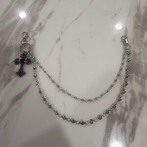 Silver Cross Chain Bracelet